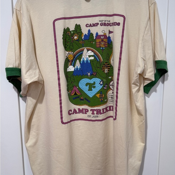 Camp Trixie Limited Edition Ringer Tee + socks Trixie Cosmetics Tee 2XL Socks OS - Picture 8 of 14